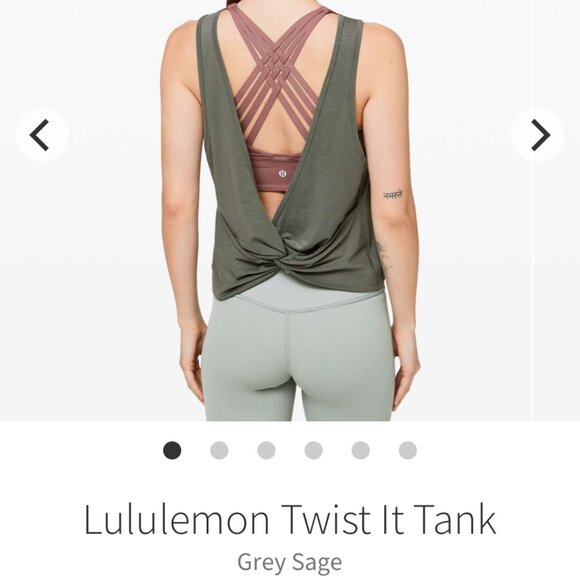 Lululemon Twist It Tank-Sage Grey - Picture 2 of 9